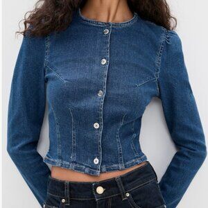 NWT DL1961 Sculpt Top Blue Water Size L